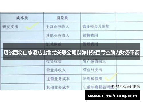 切尔西将自家酒店出售给关联公司以弥补账目亏空助力财务平衡 切尔西将自家酒店出售给关联公司以弥补账目亏空助力财务平衡